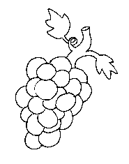Dibujo de un racimo de uvas para colorear