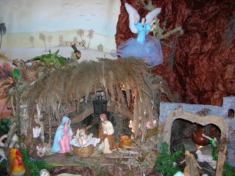 choza donde nació el niño Jesús. Belén de Adriana Uzcategui (Valera)